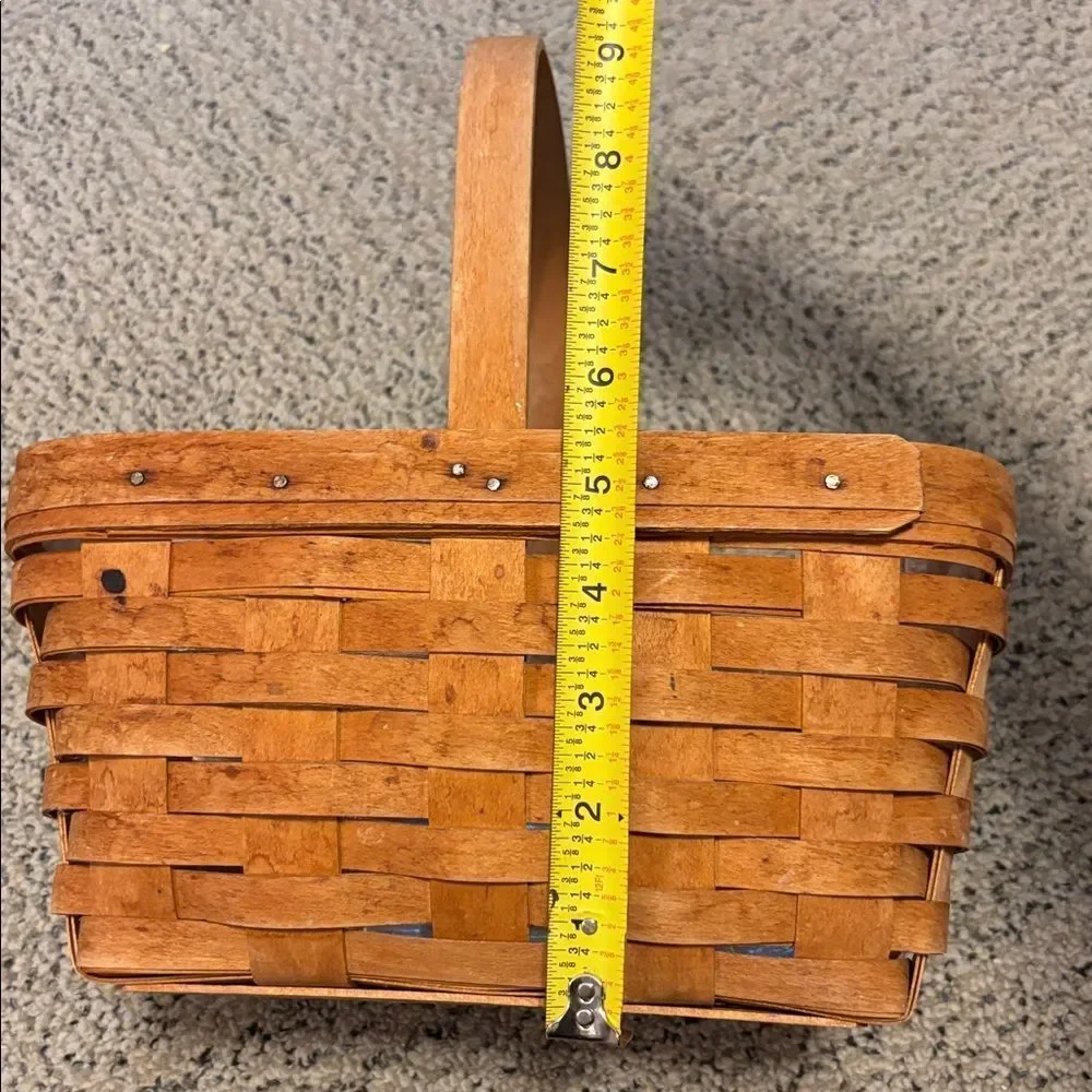 🎀Vintage🎀 Longaberger 1995 Woven Brown Basket with Handle